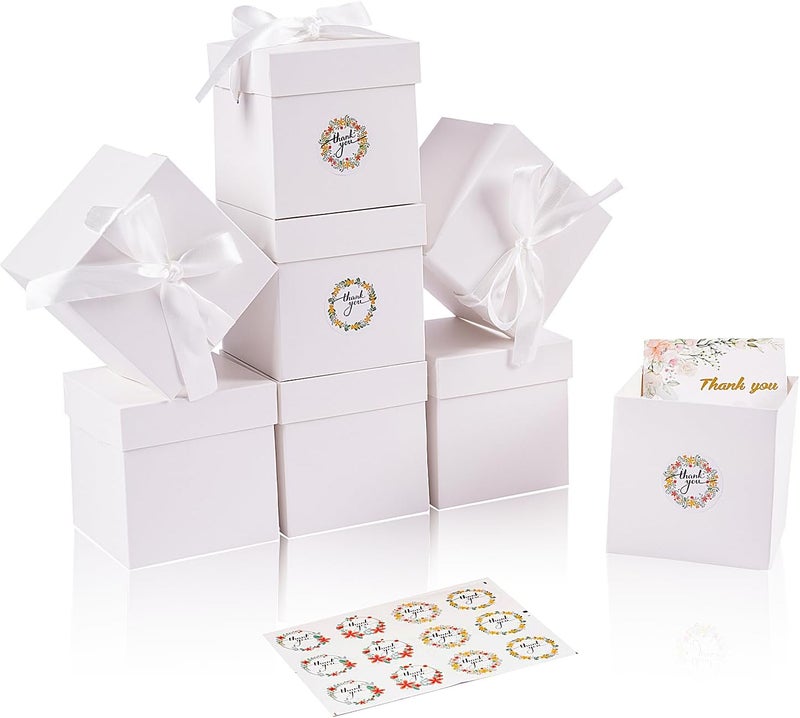 Elephantpackage 12Pack Small Gift Boxes with Lids, White Gift Boxes with Ribbon for Birthday, Present Packing, Party Favor, Candle Boxes, Treat Boxes, Wedding. - Image 3